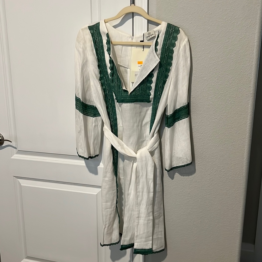 Sheer white linen dress never worn